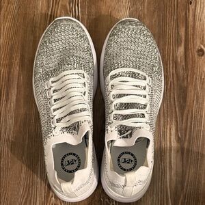 APL White and Gray Knit Sneakers